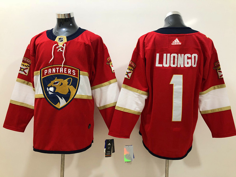 Men's Florida Panthers Roberto Luongo #1 Red Home Breakaway Jersey